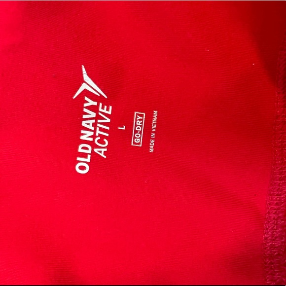 Red & Whited Striped Activewear Leggings - Picture 2 of 4